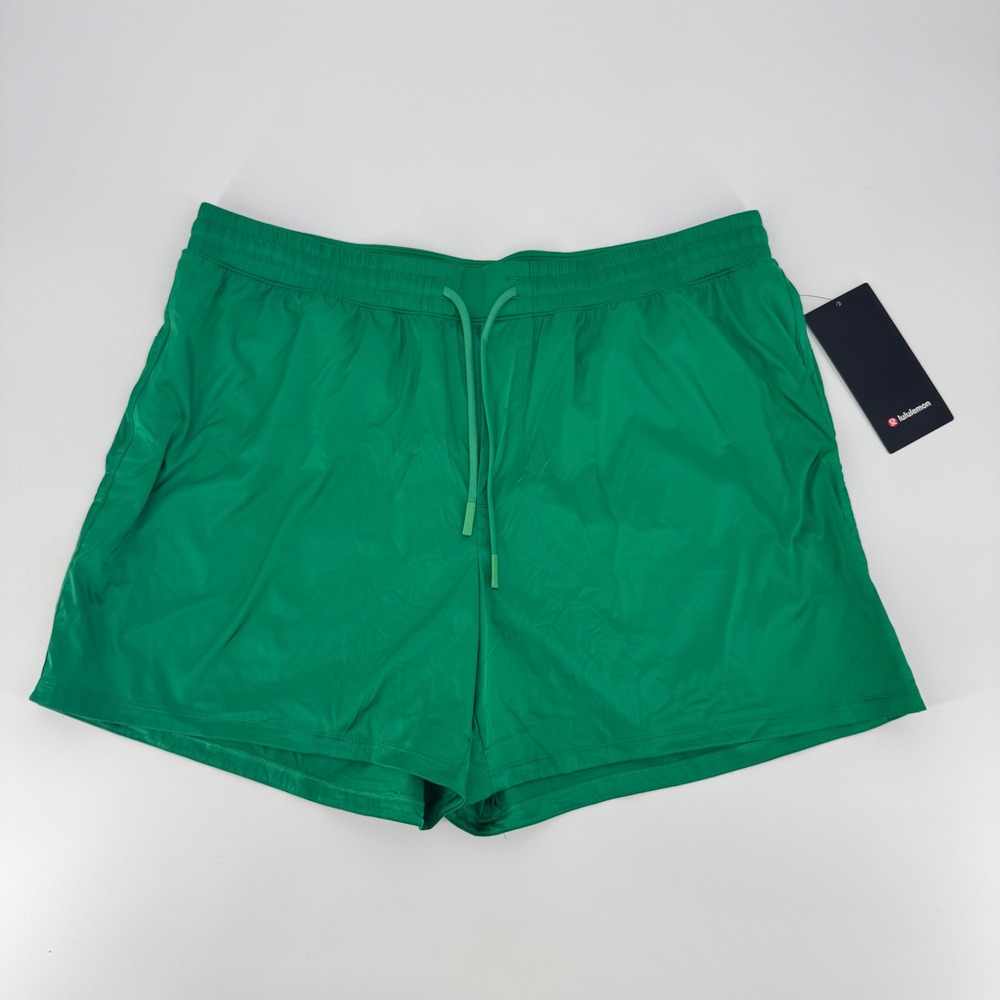 Lululemon Stretch Satin Nylon Short 5" Raceway Green XXL LM7BLMS RCGR Mens New